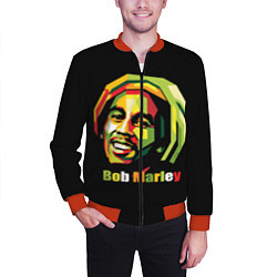 Бомбер мужской Bob Marley Smile, цвет: 3D-красный — фото 2