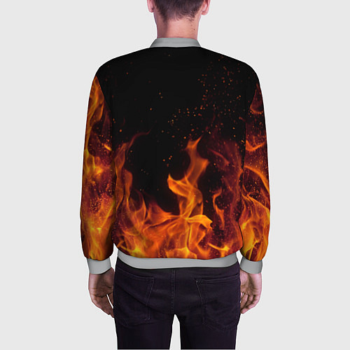 Мужской бомбер Linkin Park: Hell Flame / 3D-Меланж – фото 4