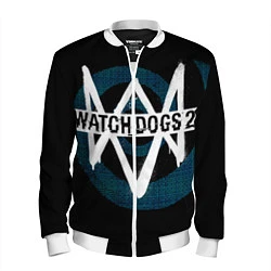 Бомбер мужской Watch Dogs 2, цвет: 3D-белый