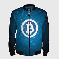 Мужской бомбер Bitcoin Blue