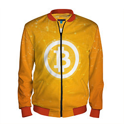 Бомбер мужской Bitcoin Orange, цвет: 3D-красный