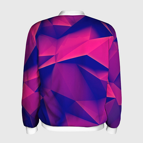 Мужской бомбер Violet polygon / 3D-Белый – фото 2