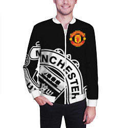 Бомбер мужской Man United: Black Collection, цвет: 3D-белый — фото 2