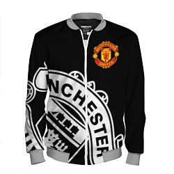 Бомбер мужской Man United: Black Collection, цвет: 3D-меланж