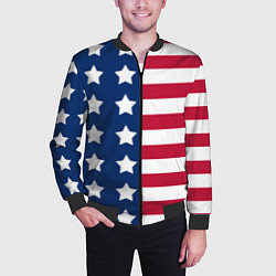 Бомбер мужской USA Flag, цвет: 3D-черный — фото 2