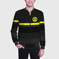 Бомбер мужской FC Borussia 2018 Original #3, цвет: 3D-черный — фото 2