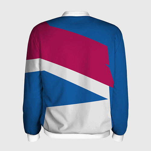 Мужской бомбер FC Barcelona: Sport Geometry / 3D-Белый – фото 2