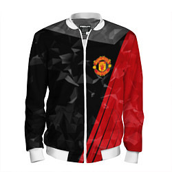 Бомбер мужской FC Manchester United: Abstract, цвет: 3D-белый