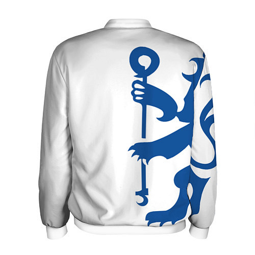 Мужской бомбер FC Chelsea: White Lion / 3D-Белый – фото 2