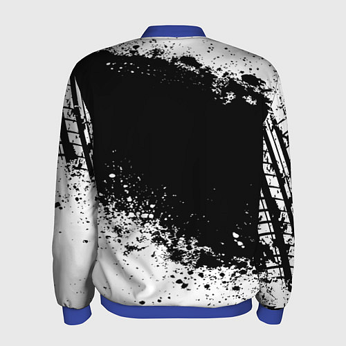 Мужской бомбер Honda: Black Spray / 3D-Синий – фото 2