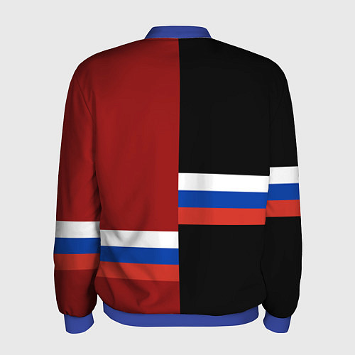 Мужской бомбер Moscow, Russia / 3D-Синий – фото 2