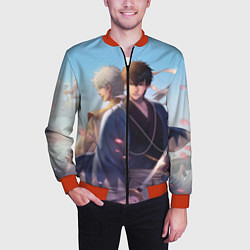 Бомбер мужской Gintama, цвет: 3D-красный — фото 2