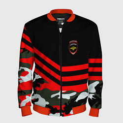 Бомбер мужской Полиция: Камуфляж, цвет: 3D-красный