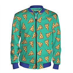 Бомбер мужской Стиль пиццы, цвет: 3D-синий