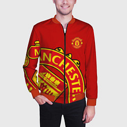 Бомбер мужской FC Man United: Red Exclusive, цвет: 3D-красный — фото 2