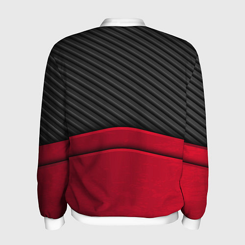 Мужской бомбер Lexus: Red Carbon / 3D-Белый – фото 2