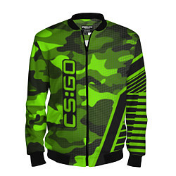 Бомбер мужской CS:GO Light Green Camo, цвет: 3D-черный