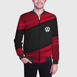 Бомбер мужской Volkswagen: Red Sport, цвет: 3D-черный — фото 2
