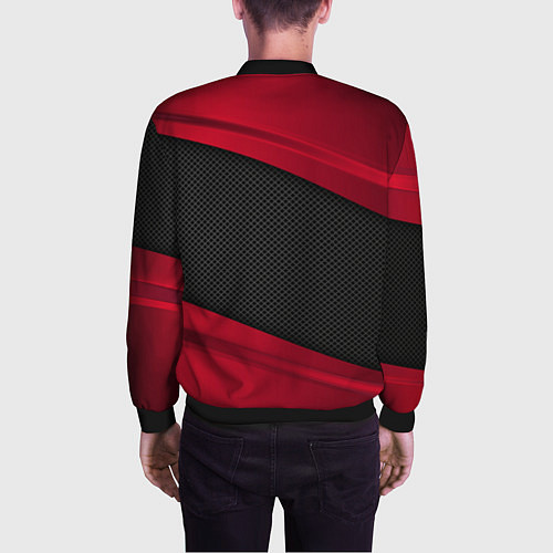 Мужской бомбер Mazda: Red Sport / 3D-Черный – фото 4