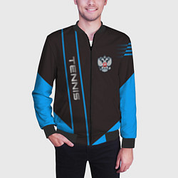 Бомбер мужской Tennis: Russian Style, цвет: 3D-черный — фото 2