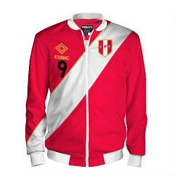 Бомбер мужской Форма сборной Перу #9, цвет: 3D-белый