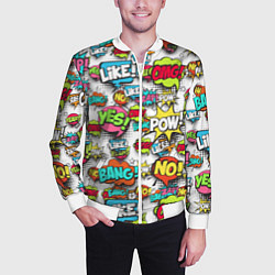 Бомбер мужской Pop art Fashion, цвет: 3D-белый — фото 2