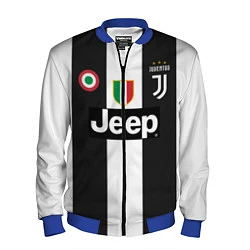 Бомбер мужской FC Juventus 18-19, цвет: 3D-синий