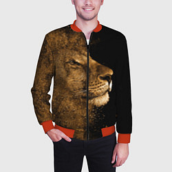Бомбер мужской Песчаный лев, цвет: 3D-красный — фото 2