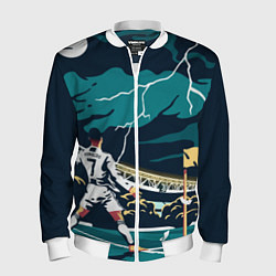 Бомбер мужской Ronaldo lightning, цвет: 3D-белый