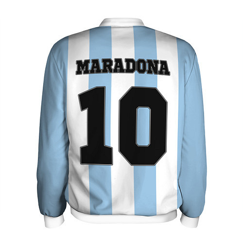Мужской бомбер Марадона Аргентина ретро / 3D-Белый – фото 2