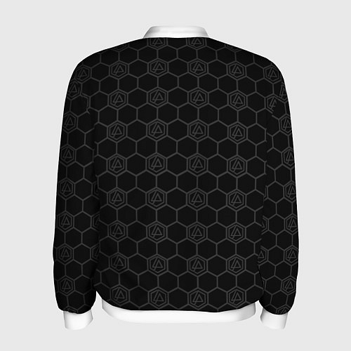 Мужской бомбер Linkin Park: Black Carbon / 3D-Белый – фото 2