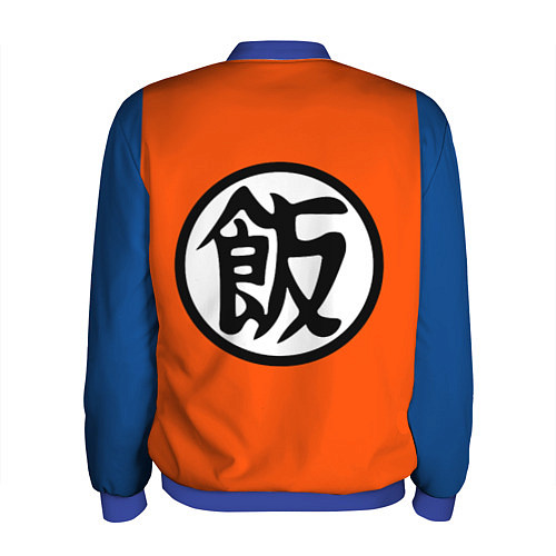 Мужской бомбер DBZ: Gohan Kanji Emblem / 3D-Синий – фото 2