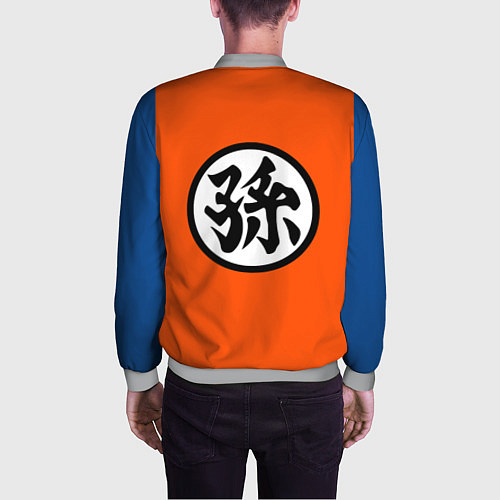 Мужской бомбер DBZ: Goku Kanji Emblem / 3D-Меланж – фото 4