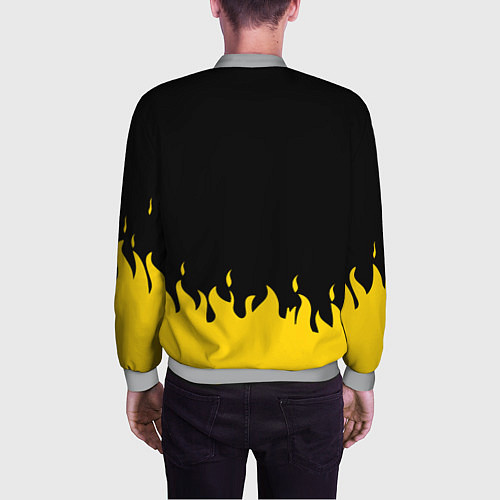 Мужской бомбер 21 Pilots: Yellow Fire / 3D-Меланж – фото 4