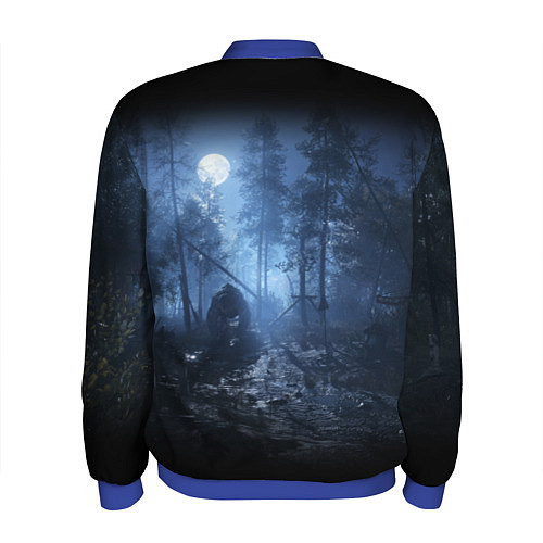 Мужской бомбер Metro Exodus: Dark Moon / 3D-Синий – фото 2