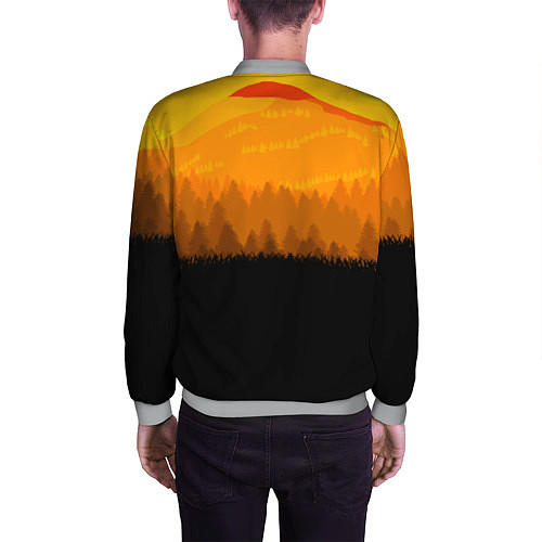 Мужской бомбер Red Dead Redemption: Orange Sun / 3D-Меланж – фото 4