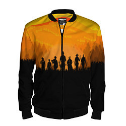 Бомбер мужской Red Dead Redemption: Orange Sun, цвет: 3D-черный