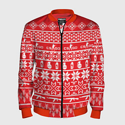 Бомбер мужской CS:GO NY Pattern, цвет: 3D-красный