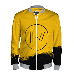 Бомбер мужской 21 Pilots: Yellow Logo, цвет: 3D-меланж