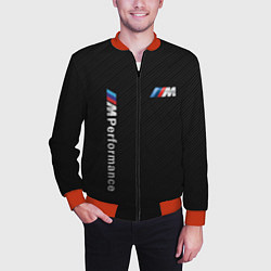 Бомбер мужской BMW M PERFORMANCE CARBON КАРБОН, цвет: 3D-красный — фото 2