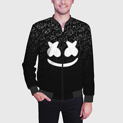 Бомбер мужской Marshmello Black, цвет: 3D-черный — фото 2