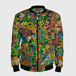 Мужской бомбер Тибетский коллаж