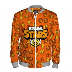 Бомбер мужской Brawl Stars: Orange Team, цвет: 3D-меланж