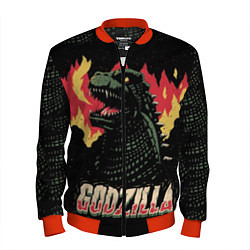 Бомбер мужской Flame Godzilla, цвет: 3D-красный