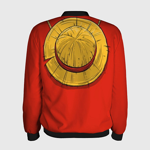 Мужской бомбер One Piece грудь Луффи со шляпой для косплея / 3D-Черный – фото 2