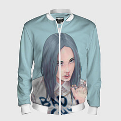 Бомбер мужской Billie Eilish: Bad Guy, цвет: 3D-белый