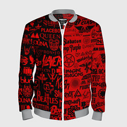 Мужской бомбер ЛОГОТИПЫ РОК ГРУПП