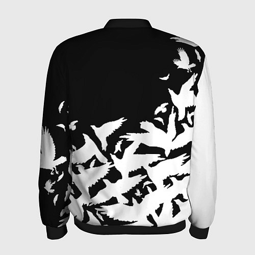 Мужской бомбер L flying birds / 3D-Черный – фото 2