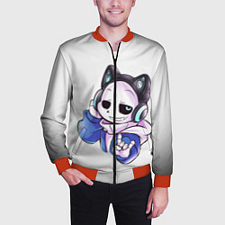 Бомбер мужской UNDERTALE, цвет: 3D-красный — фото 2