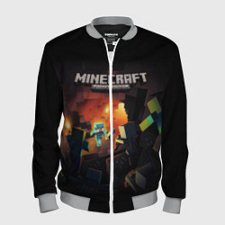 Бомбер мужской MINECRAFT, цвет: 3D-меланж